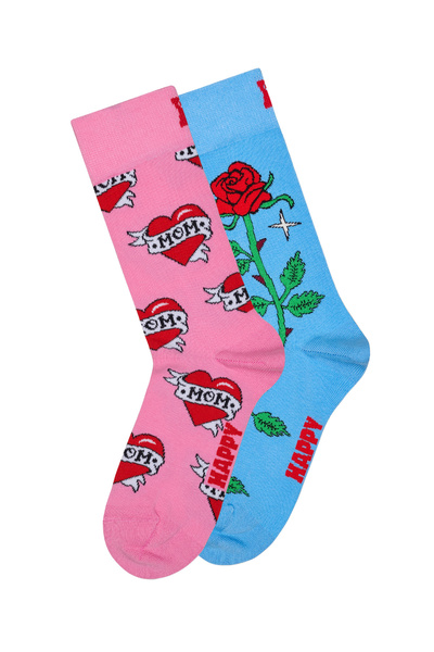 Derimod Happy Socks Γυναικείες βαμβακερές κάλτσες με πολύχρωμα σχέδια P004098