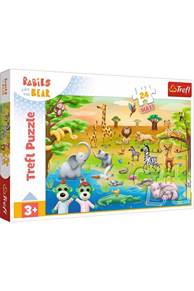 NO BRAND PUZZLE TREFL 24 MAXI BABIES AND THE BEAR SAFARI