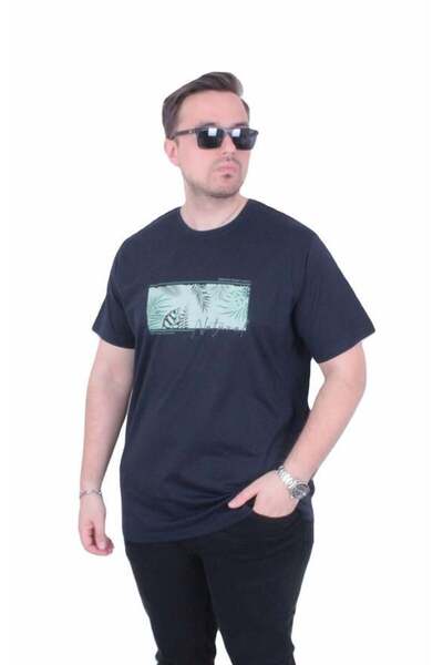 Starbattal Tricou cu gâtul în formă de O pentru bărbați, mărime mare, Natural...