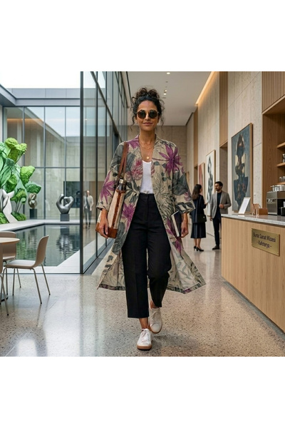 MAKSEN TEKSTİL Țesătură din viscoză BELMANDO, cu model floral, mărime mare (4...