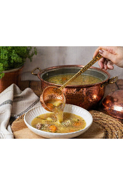 ARANA Copper ladle for serving, 22 cm x 5 cm,