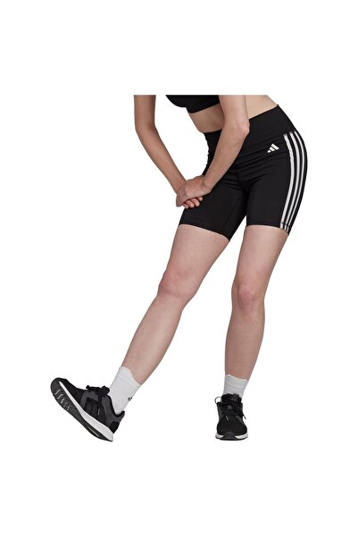 adidas Women's Training Essentials 3-Stripes High-Waisted Short Leggings XS