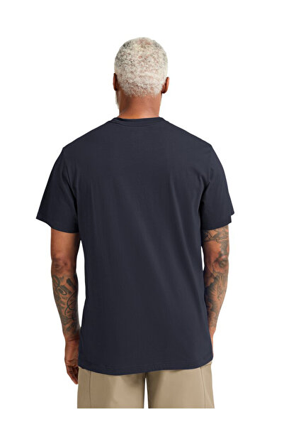 Jack Wolfskin ESSENTIAL T M Lacivert Bisiklet Yaka Regular Fit Logo Baskılı E...