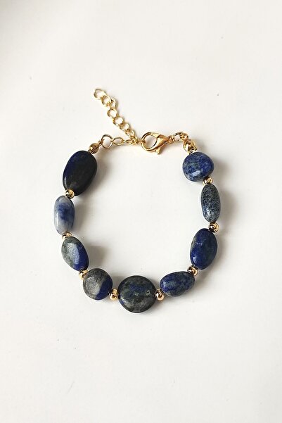 c-bhadu naturel SERTİFİKALI AMORF LAPİS LAZULİ DOĞALTAŞ BİLEKLİK