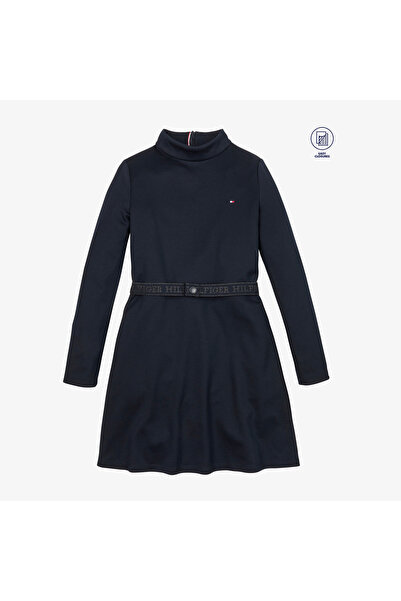 Tommy Hilfiger Adp Branded Punto Çocuk Mavi Elbise