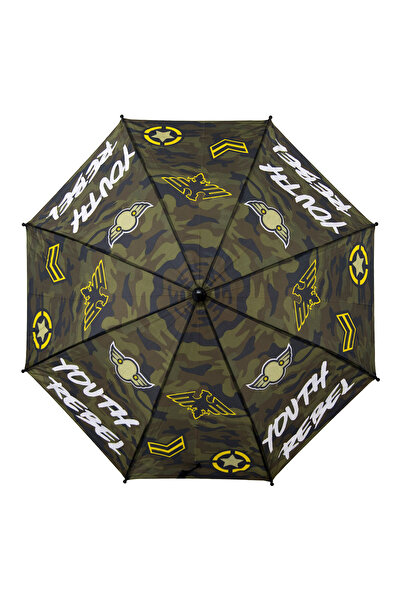 Zumzeria Automatic Opening Camouflage & Whistle Cane Umbrella 68cm
