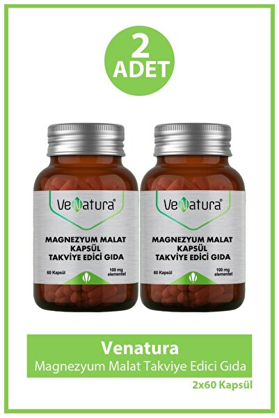VeNatura Magnezyum Malat Takviye Edici Gıda 60 Kapsül 2 Adet