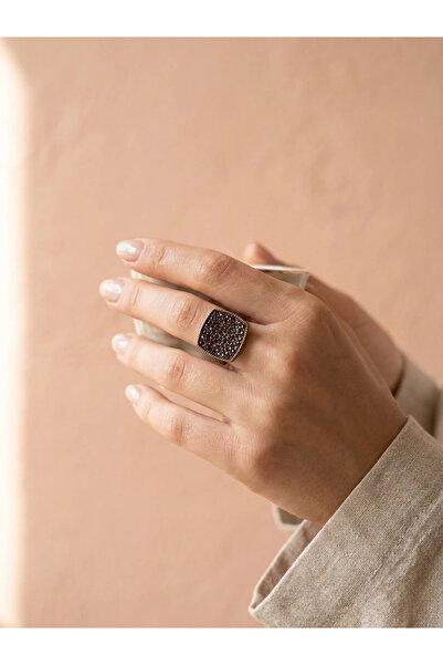 Dorvina Bronze Vintage Women's Ring Authentic Copper Jewelry Red Zircon Inlai...