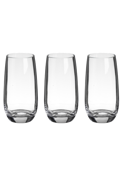 Zumzeria Classic Transparent Glass Cups 490ml - 3pcs