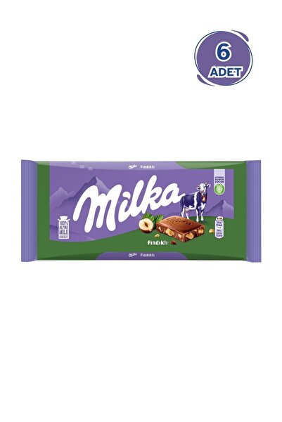Milka Milka Fındıklı Tablet Çikolata 80g - 6 Adet