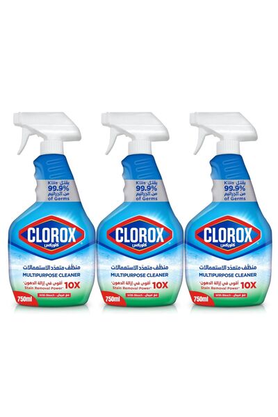 Clorox 3 علب كلوركس | بخاخ منظف متعدد الأستعمالات مع المبيض - 750 مل
