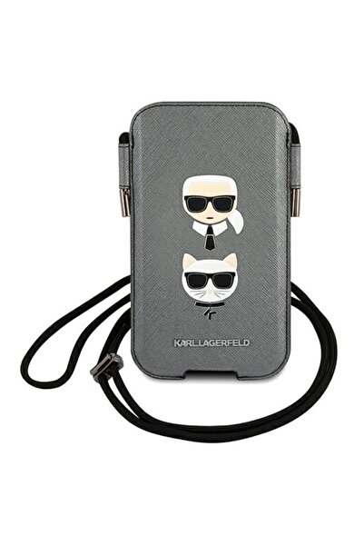 Karl Lagerfeld KLHCP12MOPHKCG 6.1 inch grey hardcase Saffiano Ikonik Karl&Cho...