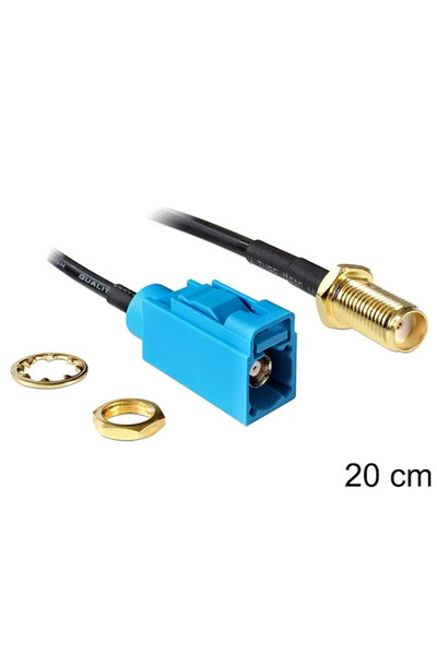 DELOCK Cablu antenă 0.2m negru (88583)