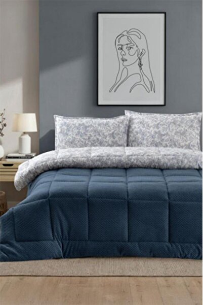 Çeyiz Diyarı Gracias 4 Piece Comforter Set Indigo