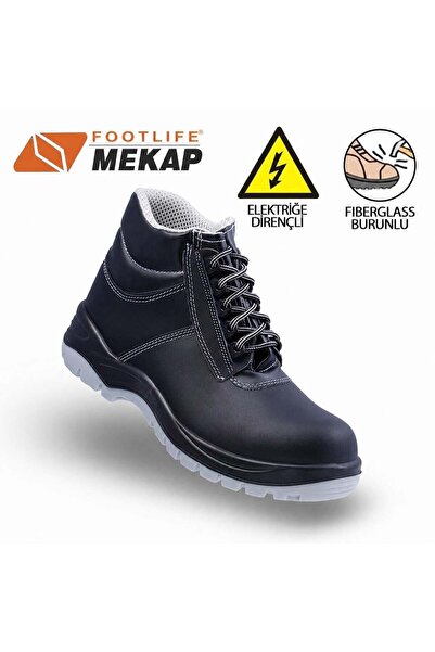 Mekap Energy 023 S3 Fiberglass Burunlu Elektirikçi İş Botu-SIYAH