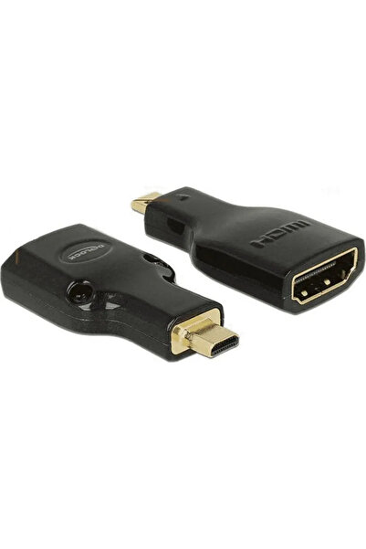 DELOCK ADAPTOR HDMI (FEMEIE) -> HDMI MICRO (MASCULIN) 4K 60HZ NEGRU