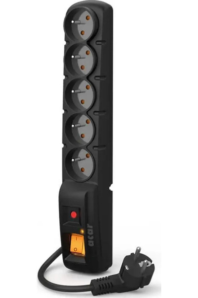 Acar Ltd Prelungitor Acar F5 PRO anti-supratensiune 5 prize 1,5 m negru (W0092)