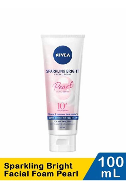 Nivea Men SPARKLING BRIGHT FACIAL FOAM Pearl MICRO-SERUM 10x BRIGHTENING FOR ...