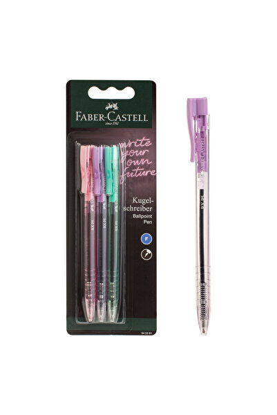 Faber Castell SemiGel Pen Set (Blue) Fine - 3pcs