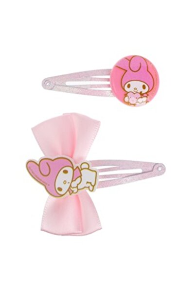Zumzeria Agrafe de păr roz cu sclipici pentru copii cu fundiță My Melody 6cm ...