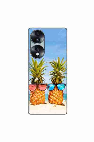 OEM Husa compatibila cu Honor 70 Silicon Gel Tpu Model Beach Pinneaples
