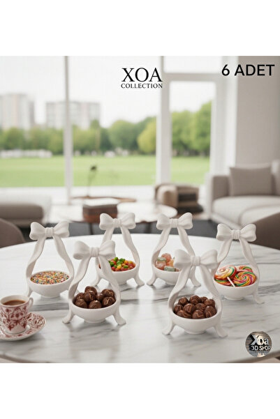 XOA Collection Mini Charm | Kahve Yanı Lokumluk | Şekerlik | Sunumluk Seti– 6...