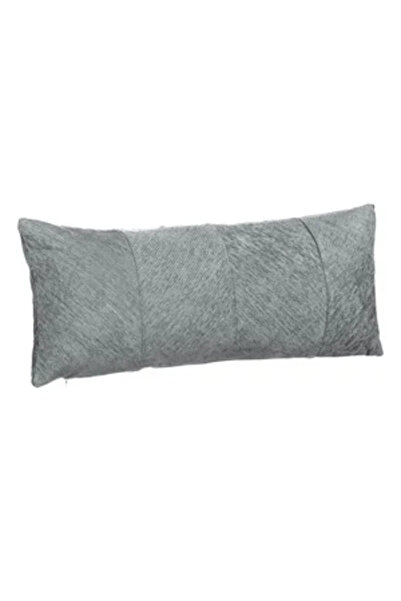 Zumzeria Pernă decorativă de iarnă din șenilă gri, model în dungi, 70x30cm