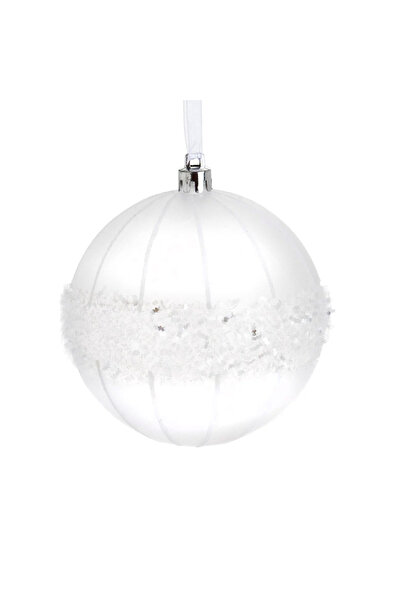 Zumzeria Ornament pentru bradul de Crăciun, glob transparent mat, Ø8cm