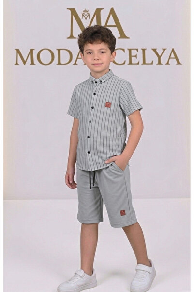 MODA AÇELYA Men's Shirt and Shorts Set