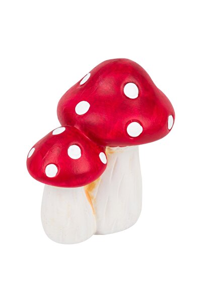 Zumzeria Ciupercă ceramică decorativă dublă pentru grădină 10x7x10cm