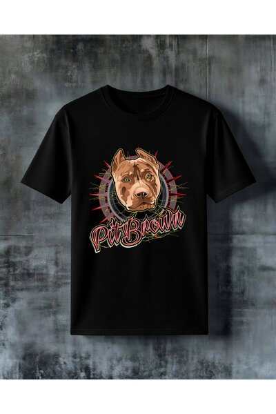 COMVİCHO Pitbull Agir Kopek Printed Oversize T-Shirt