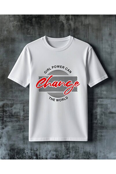 COMVİCHO Girl Power Garage Printed Oversize T-Shirt