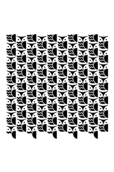 Eni Design 3D Construction Stencil, Owl Pattern, 70x70 cm, Reusable, Plastic