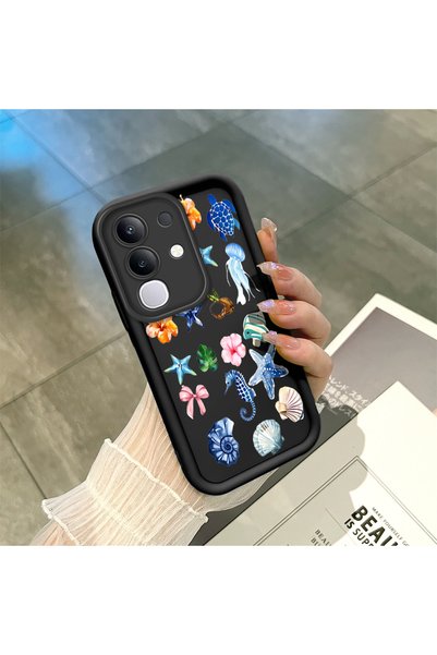 ucuc حافظة سيليكون سوداء متوافقة مع هاتف Vivo Y29 4G(V2434) مقاومة للصدمات مع...