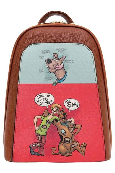 Dogo Women's vegan leather multicolor backpack - warner bros hungry doo scoob...