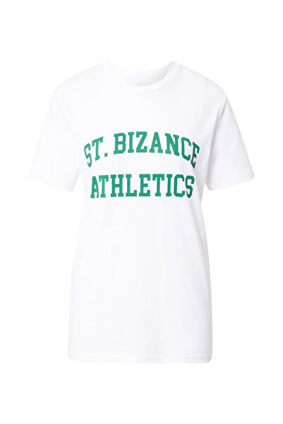 Bizance Paris Byzance Paris - Tricou alb cu imprimeu verde