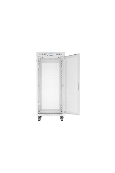 Lanberg Dulap rack 19 " 27U 600x800 gri cu uși perforate LCD (FLAT PACK)