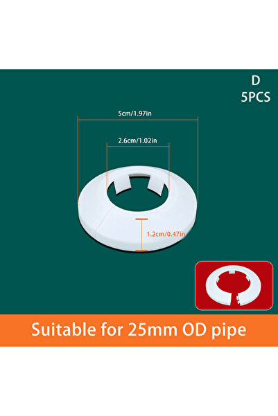 choice2 JETTING D 5Pcs Radiator Pipe Collars Shower Faucet Angle Valve Pipe P...