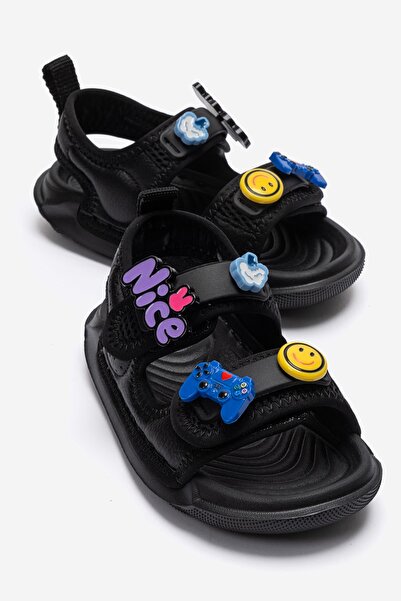 Marco Kids Marcokids Unisex Çocuk Siyah Günlük Sandalet