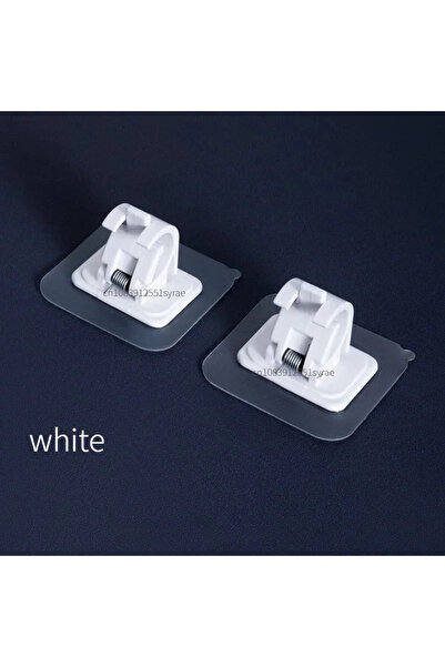 Choice25 6pcs white No Drill Curtain Rod Hooks Horizontal Bar Door Curtain Re...