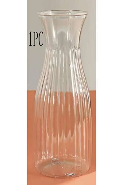 Choice 1PC 1/4pcs Plastic Striped Vases, Transparent Flower Vases Floral Comb...