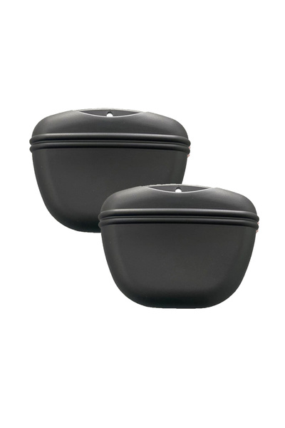 Choice7 Black 2Pcs Silicone Dog Treat Pouch-Small Training Bag-Portable Dog T...