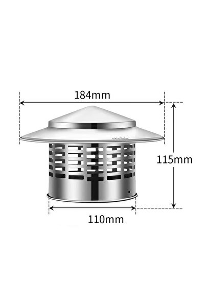 Choice 110mm 304 Stainles Steel Chimney Cap Exhaust Chimney Cap Exterior Wall...