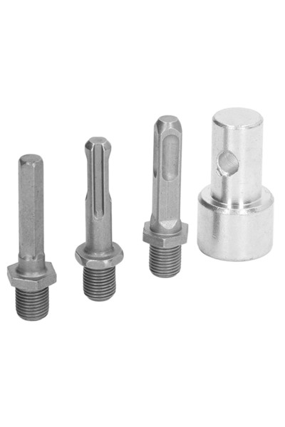 Choice black Garden Drill Adapter Carbon Steel 2 Pits 2 Slots Auger Adapter S...
