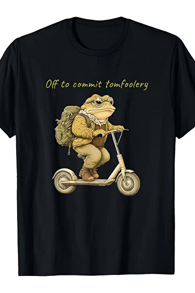 yiou trendy clothing تي شيرت أسود عصري بياقة دائرية للاستخدام اليومي