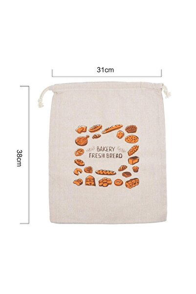 Choice Style B Reusable Linen Drawstring Bread Storage Bag Washable Storage B...