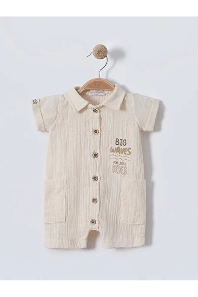 Baby shine Turkish 100% Linen (Muslin) Soft Summer Jumpsuit - 2127