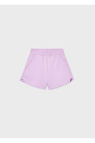 MAYORAL Girl's Combed Cotton Shorts Lilac