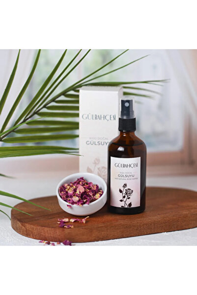 Lalinna %100 Doğal Gül Suyu Cam Sprey Şişe (Gül Yağı Alınmamış) 100 ml