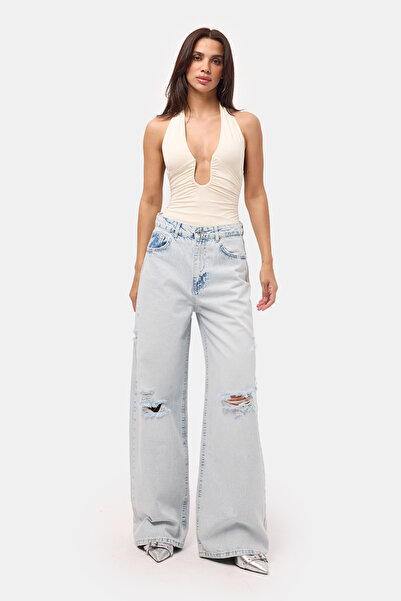it's basic Blugi de damă, culoare denim, 12s6-100, croială super largă, cu de...